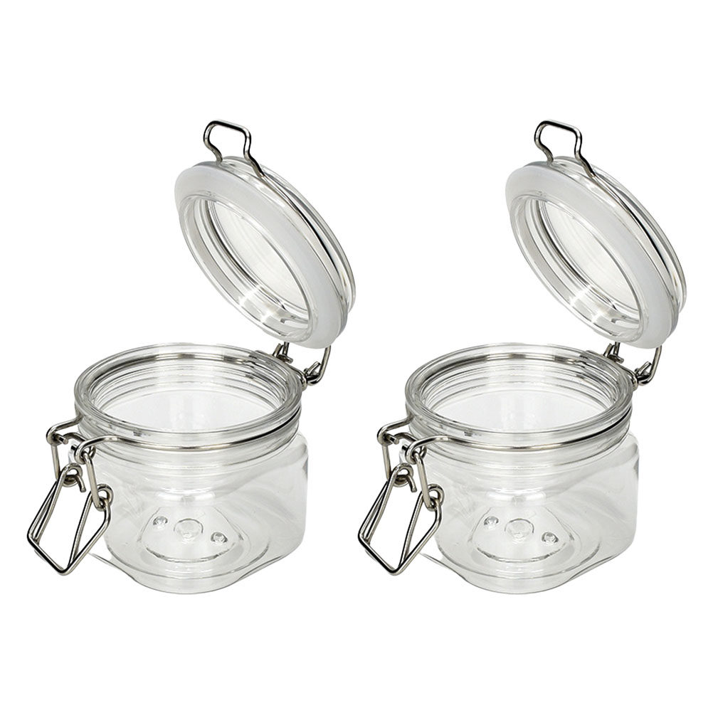 Kitchen Appliances Organizer - 2Pcs Sealed Storage Jars Transparent Honey