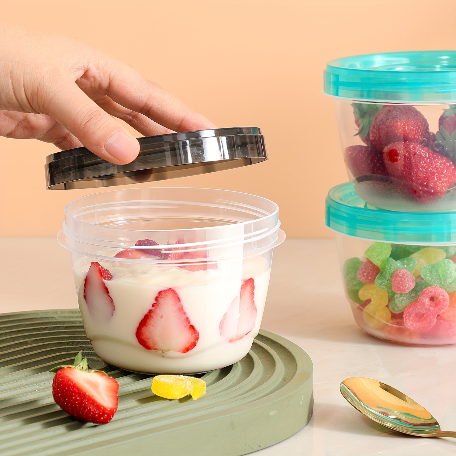 2 Transparent Sealed Food Stor - Kitchen Appliances Organizer recension och pris