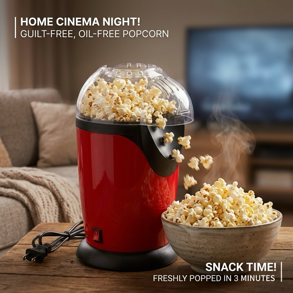 2.5L Electric Hot Air Popcorn  - Air Popcorn Maker recension och pris