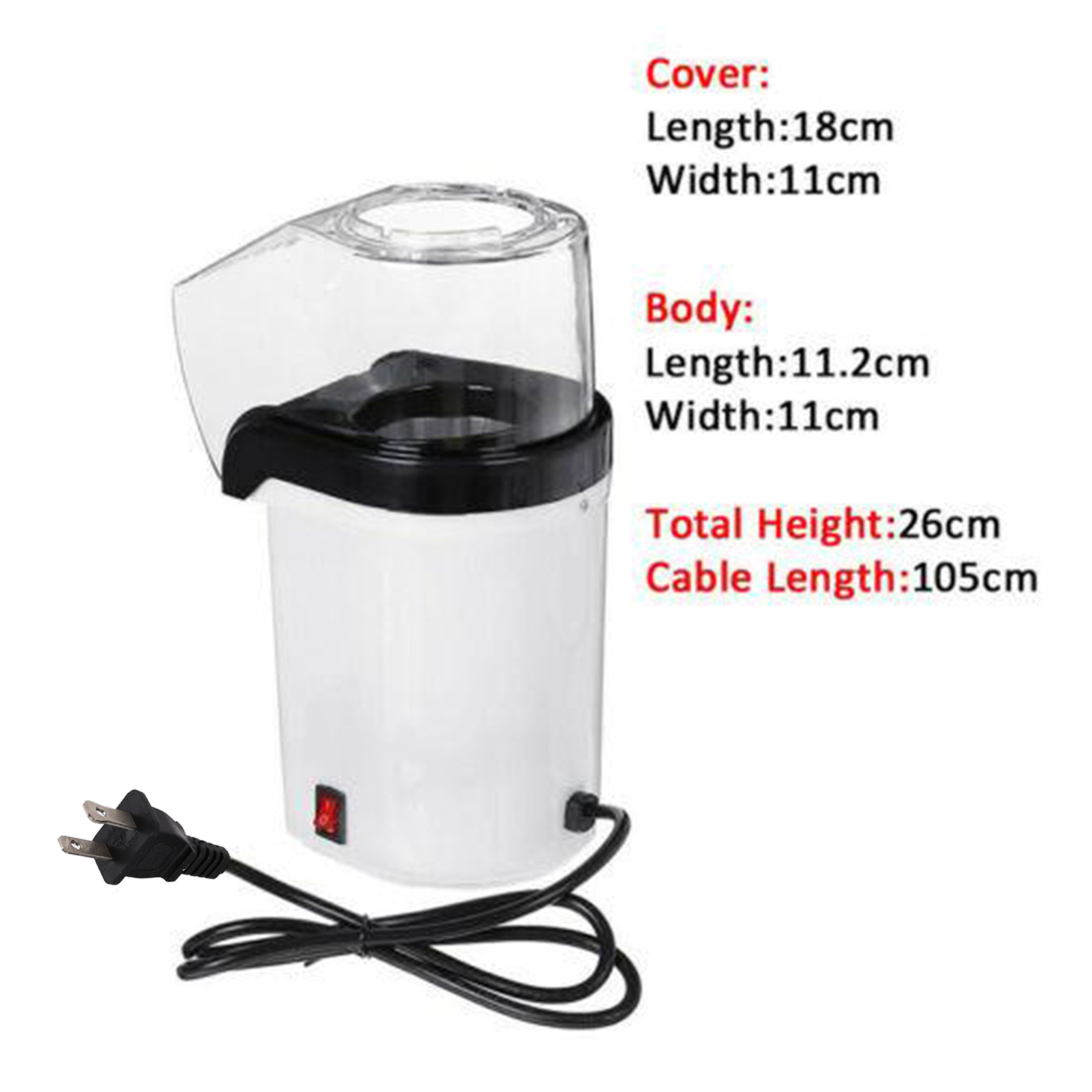 Automatic Oil free Hot Air Pop - Air Popcorn Maker recension och pris