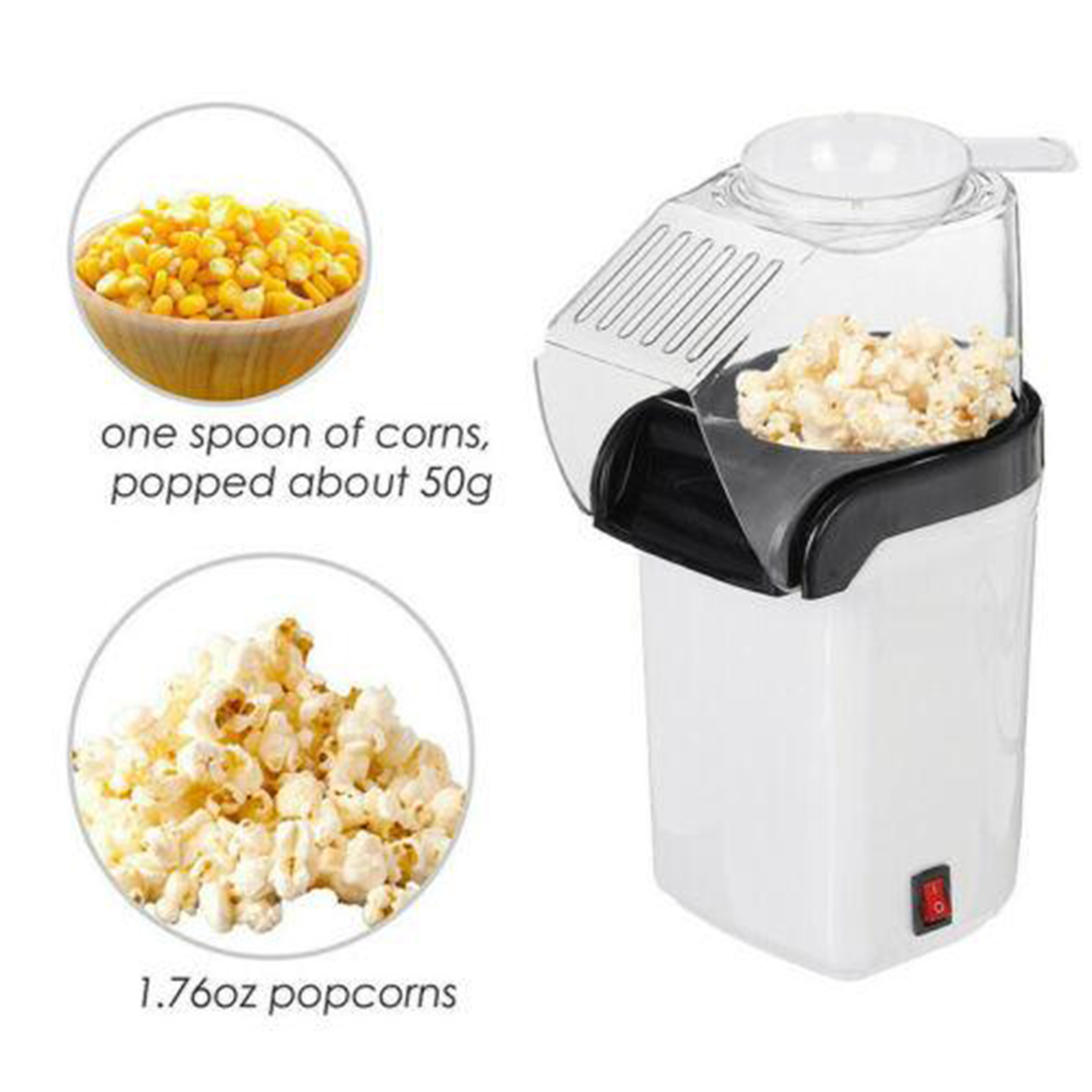 Automatic Oil free Hot Air Pop - Air Popcorn Maker recension och pris