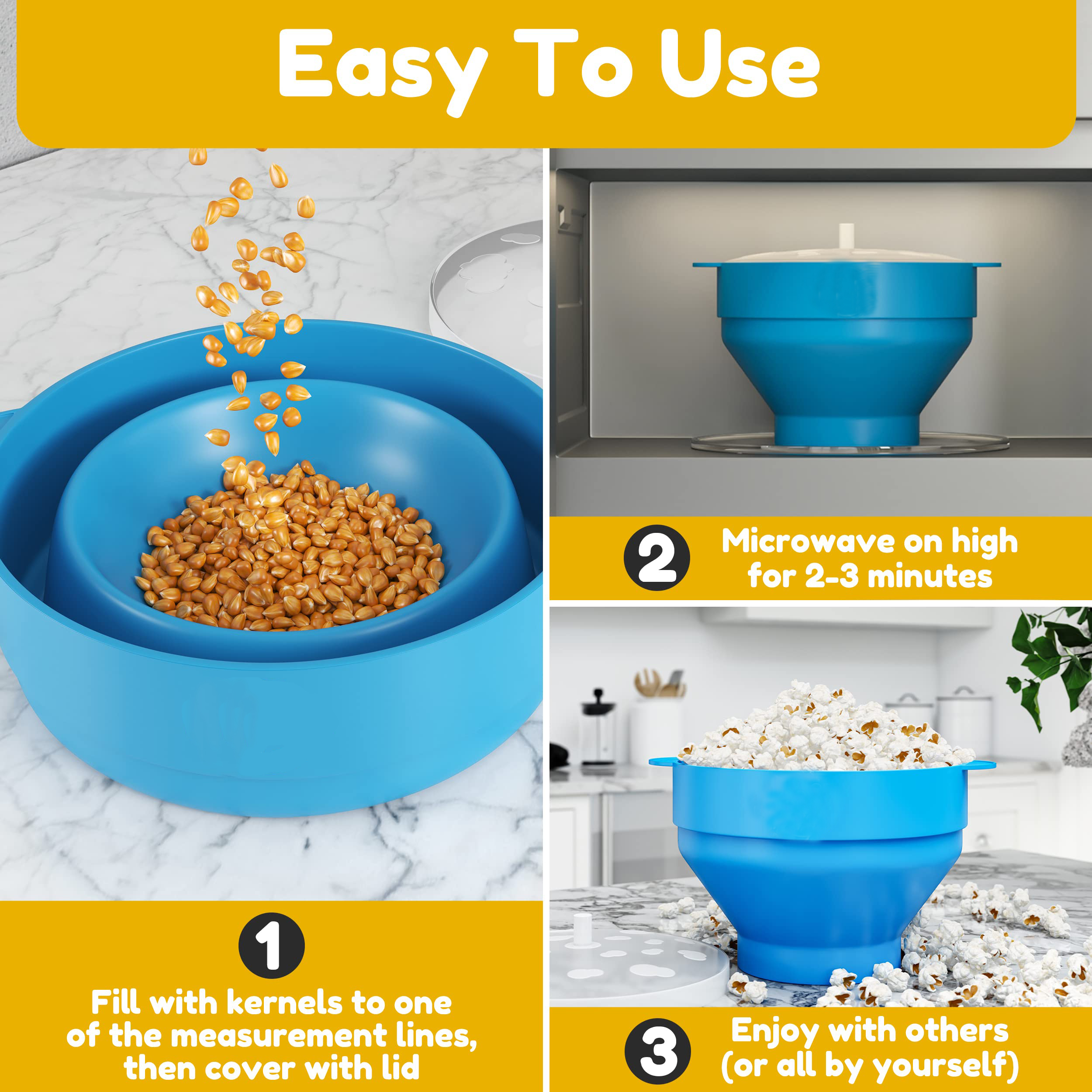 Microwave Silicone Popcorn Pop - Air Popcorn Maker recension och pris