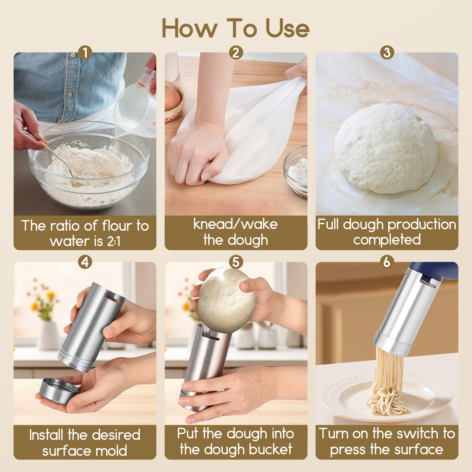 Handheld Portable Electric Pas - Pasta Machine Electric recension och pris