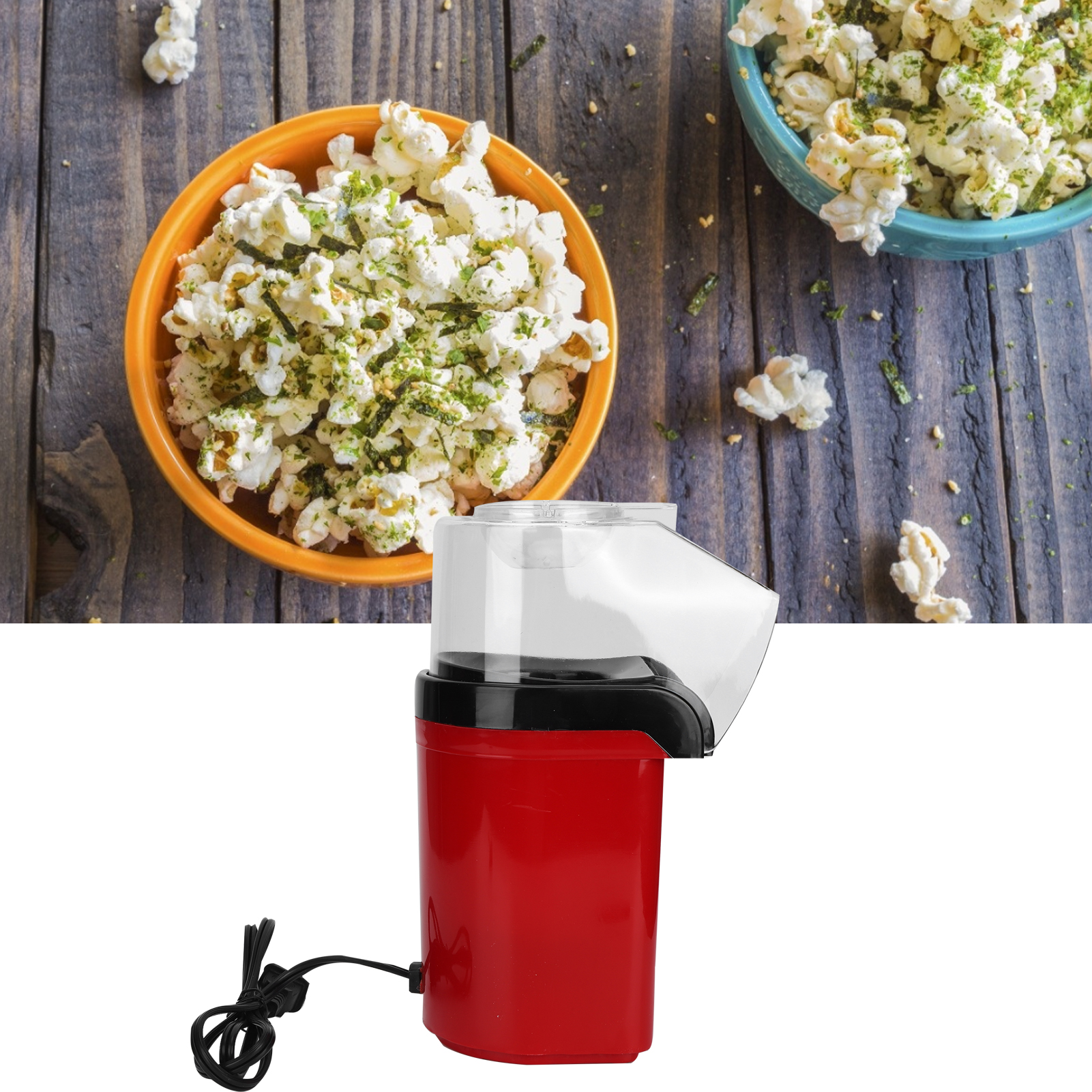 110V Full Automatic Corn Poppe - Air Popcorn Maker recension och pris