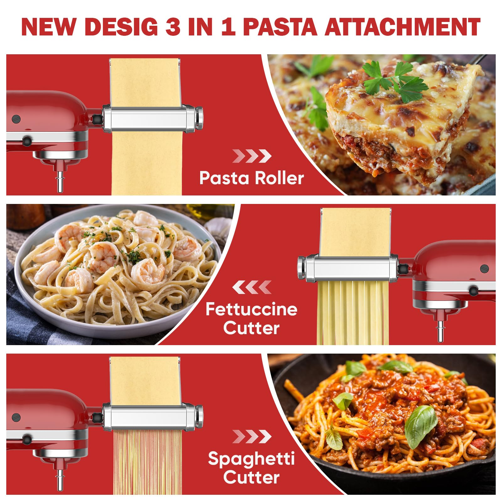Gvode 3 in 1 Pasta Attachment  - Pasta Machine Electric recension och pris