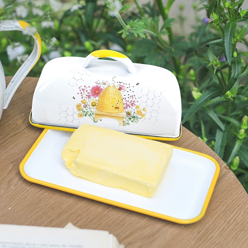 Menschy Enamel Butter Dish Che - Kitchen Appliances Organizer recension och pris