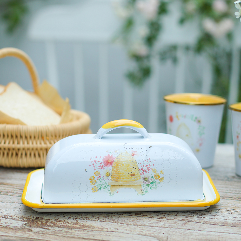 Menschy Enamel Butter Dish Che - Kitchen Appliances Organizer recension och pris